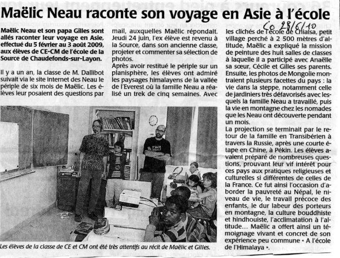  Courrier  lOuest 28 06 2010 PRESSE