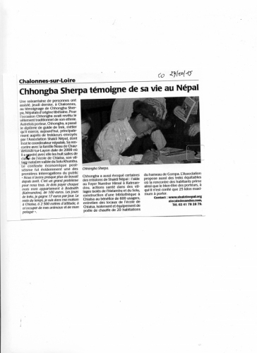 Courrier de louest 23 10 2015  PRESSE